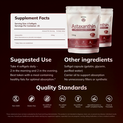 Rovina Astaxanthin | 12MG softgels